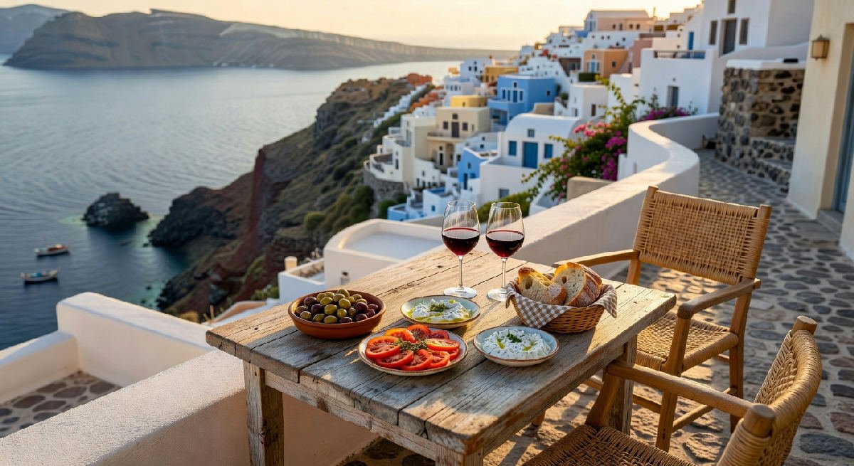 Accommodatie en gastronomie op Santorini